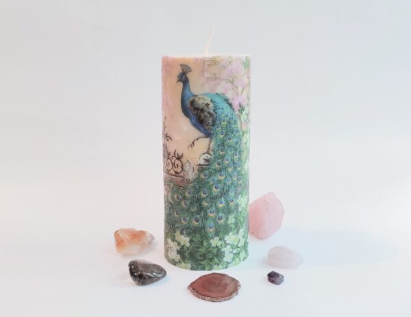 Decoupage candle